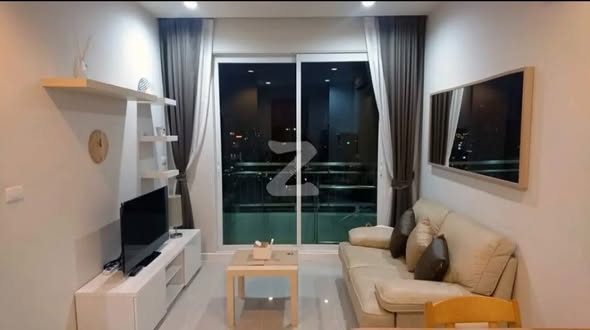 living room and bedroom of แอ็บสแตร็กส์ พหลโยธิน พาร์ค (อาคาร เอ)
