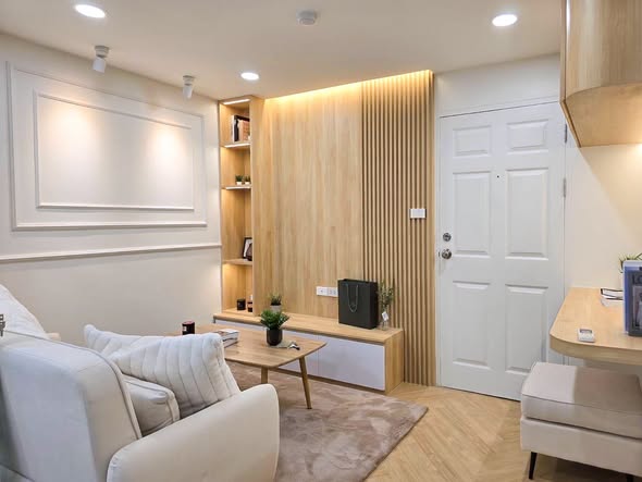 living room and bedroom of Lumpini Center Lad Prao 111