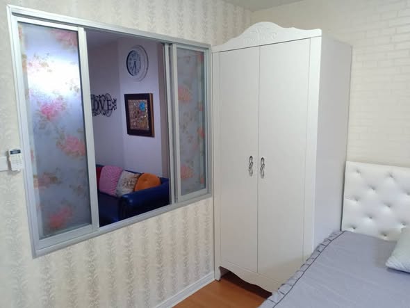 bedroom of Lumpini Condo Town Bodindecha-Ramkhamhaeng