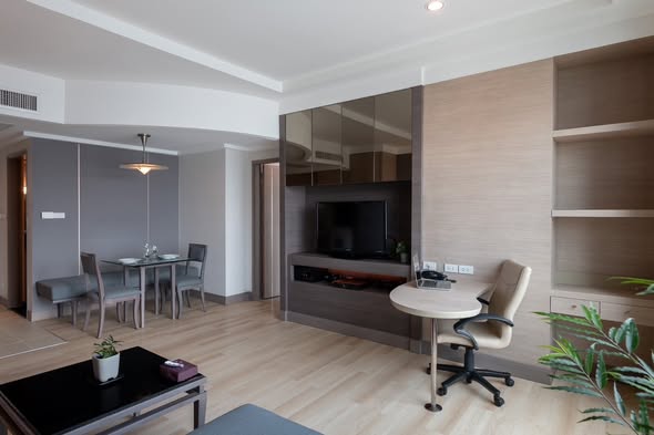 living room and room interior of Luxury Suite @ BTS Nana