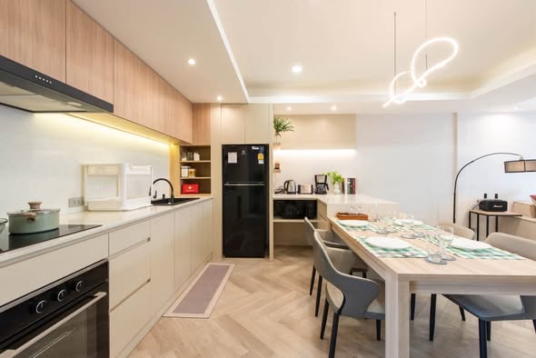 kitchen of Malanan Modern Townhome