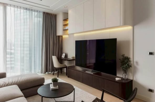 living room and bedroom of MARQUE Sukhumvit