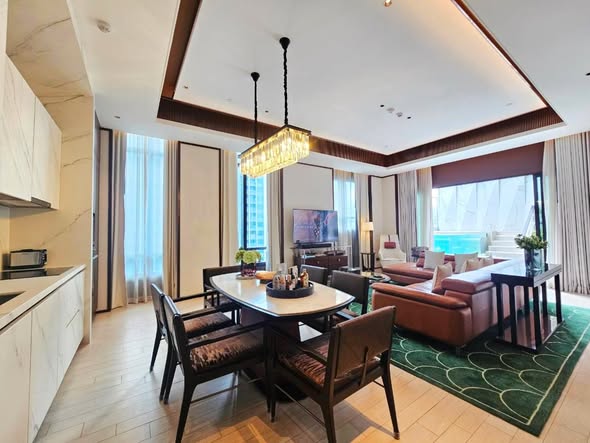 living room of Marriott Executive Apartments, Bangkok Townhall Sukhumvit