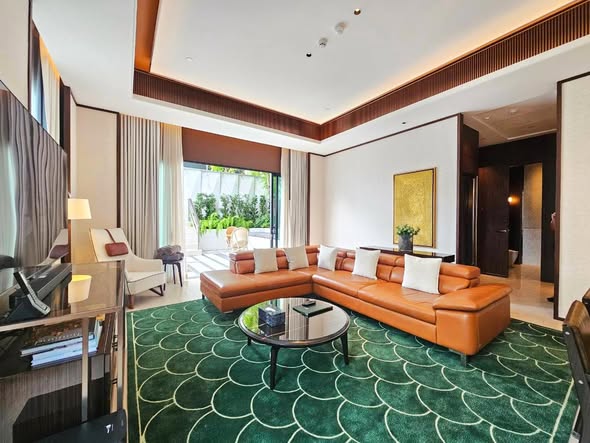 living room of Marriott Executive Apartments, Bangkok Townhall Sukhumvit
