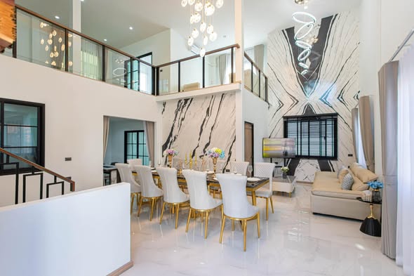 living room of Modern Life Townhome @ ห้วยขวาง