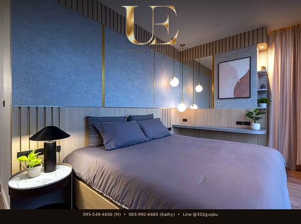bedroom and bathroom of MUNIQ Sukhumvit 23