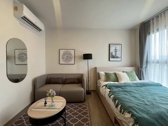 living room and bedroom of NIA by Sansiri