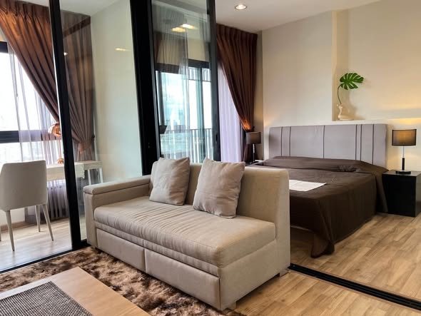 living room and bedroom of Niche MONO Charoen Nakhon