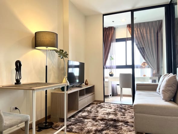 living room and bedroom of Niche MONO Charoen Nakhon