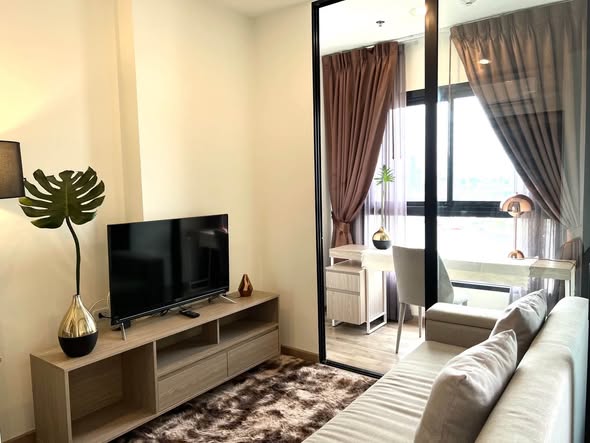 living room and bedroom of Niche MONO Charoen Nakhon