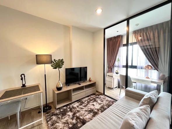 living room and bedroom of Niche MONO Charoen Nakhon