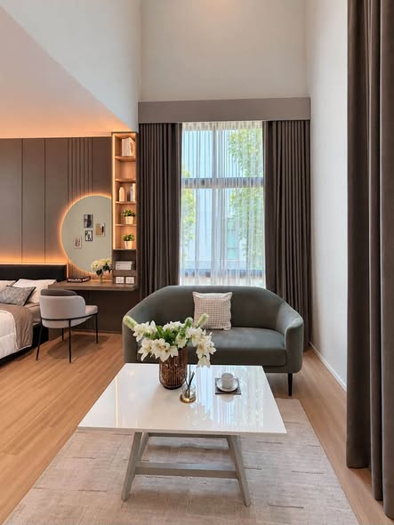 bedroom and living room of Nirvana Define Srinakarin-Rama9