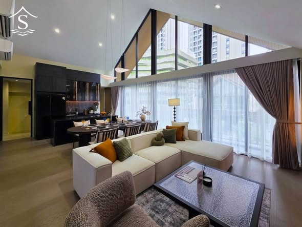 living room of Noble Aqua Riverfront Ratburana (โนเบิล เอควา ริเวอร์ฟร้อนท์ ราษฎร์บูรณะ)