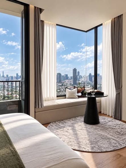 bedroom of Noble Form Thonglor โนเบิล ฟอร์ม ทองหล่อ