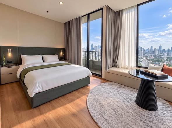 bedroom of Noble Form Thonglor โนเบิล ฟอร์ม ทองหล่อ