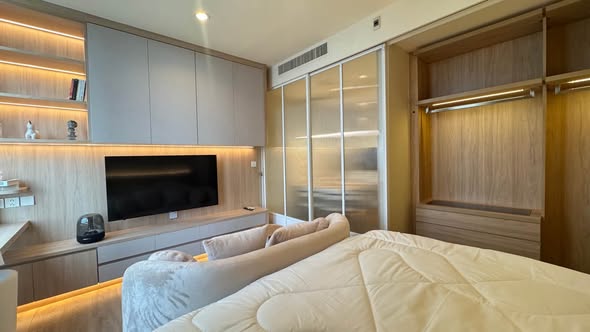 bedroom of Noble Form Thonglor โนเบิล ฟอร์ม ทองหล่อ