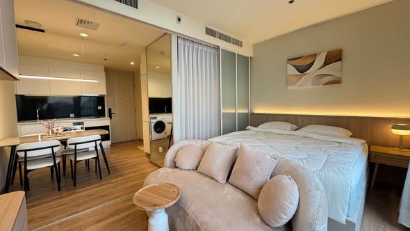 bedroom of Noble Form Thonglor โนเบิล ฟอร์ม ทองหล่อ