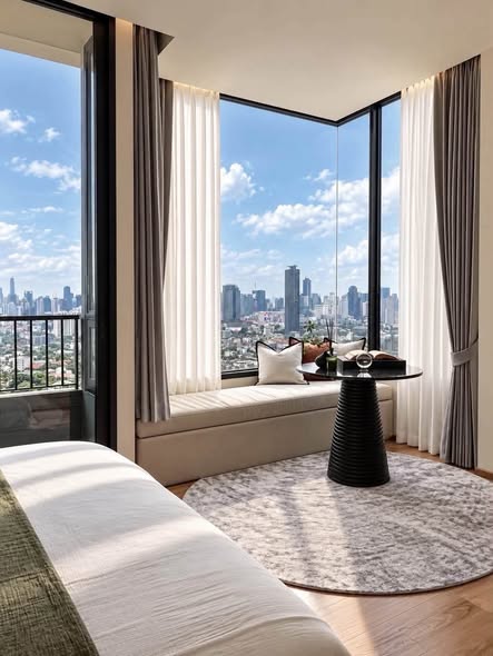 bedroom of Noble Form Thonglor โนเบิล ฟอร์ม ทองหล่อ