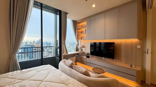 bedroom of Noble Form Thonglor โนเบิล ฟอร์ม ทองหล่อ