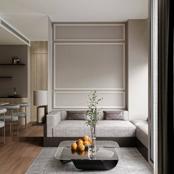 living room of Noble Form Thonglor โนเบิล ฟอร์ม ทองหล่อ