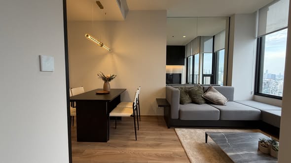 living room of Noble Form Thonglor โนเบิล ฟอร์ม ทองหล่อ