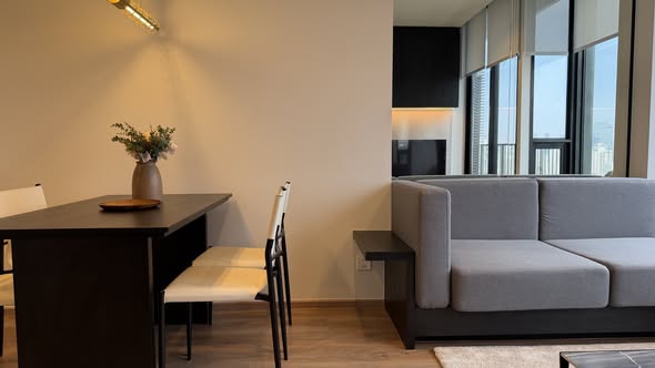 living room of Noble Form Thonglor โนเบิล ฟอร์ม ทองหล่อ