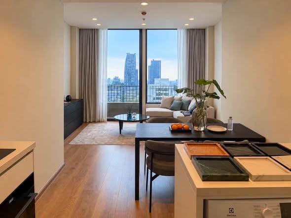 living room of Noble Form Thonglor โนเบิล ฟอร์ม ทองหล่อ