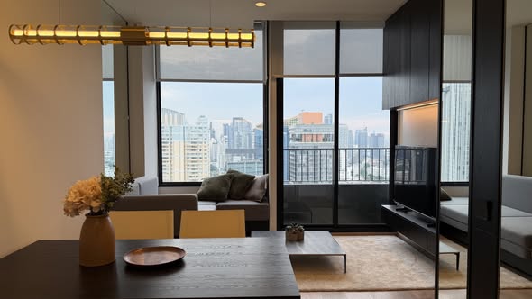 living room of Noble Form Thonglor โนเบิล ฟอร์ม ทองหล่อ