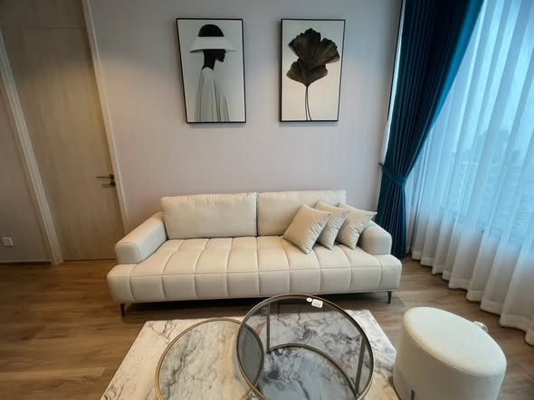 living room and bedroom of Noble Form Thonglor โนเบิล ฟอร์ม ทองหล่อ