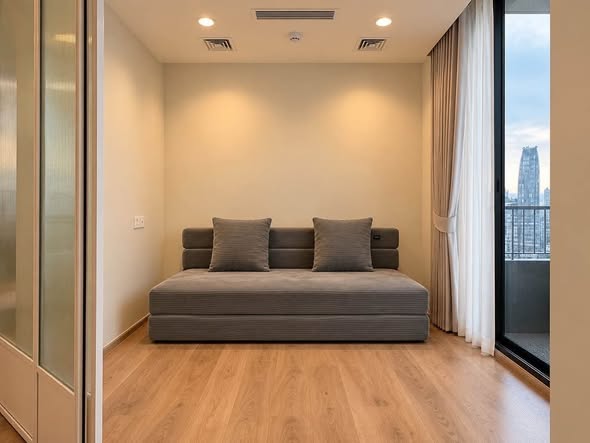 living room and bedroom and room interior of Noble Form Thonglor โนเบิล ฟอร์ม ทองหล่อ