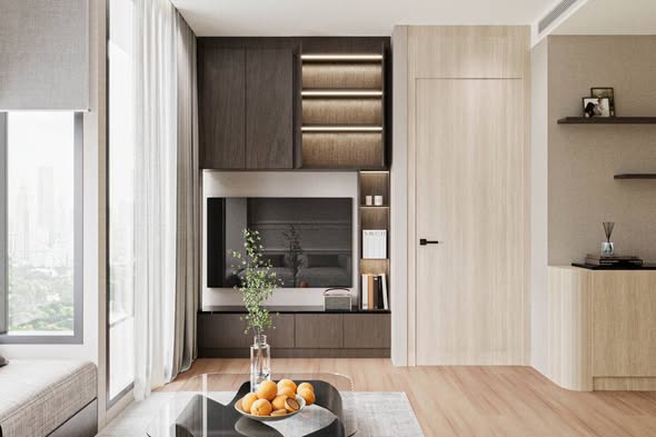 living room and room interior of Noble Form Thonglor โนเบิล ฟอร์ม ทองหล่อ
