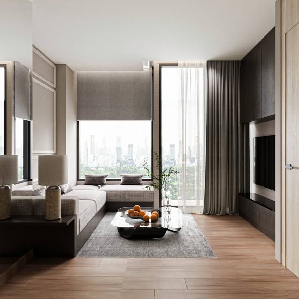 living room and room interior of Noble Form Thonglor โนเบิล ฟอร์ม ทองหล่อ