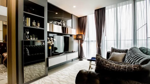 living room and bedroom of Noble Ploenchit