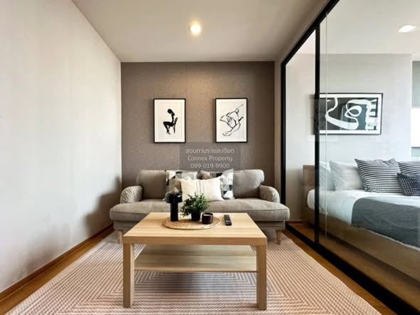 living room and bedroom of Noble Revo Silom