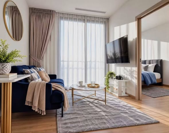 living room and bedroom of Oka Haus