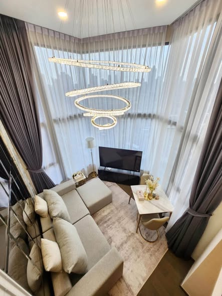 bedroom and living room of Park Origin Chula-Sam Yan