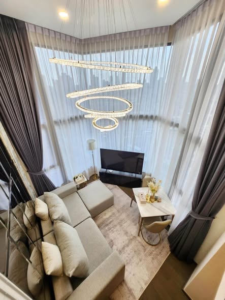 bedroom and living room of Park Origin Chula-Sam Yan