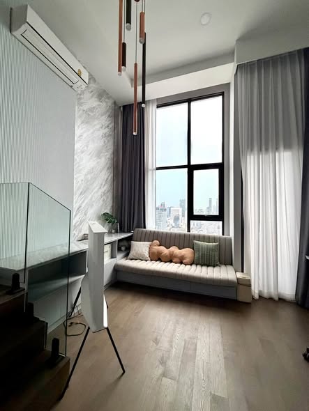 bedroom and living room of Park Origin Chula-Sam Yan