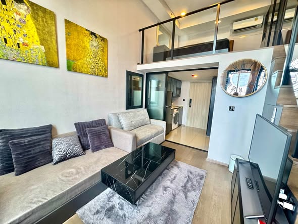 living room and room interior of Park Origin Chula-Sam Yan