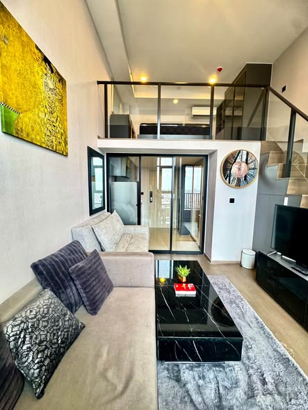 living room and room interior of Park Origin Chula-Sam Yan