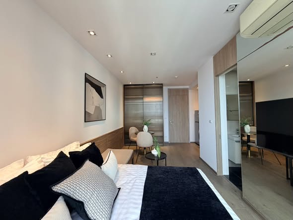 living room and bedroom and room interior of Park Origin Phrom Phong