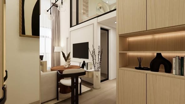 living room and room interior of Park Origin Ratchathewi