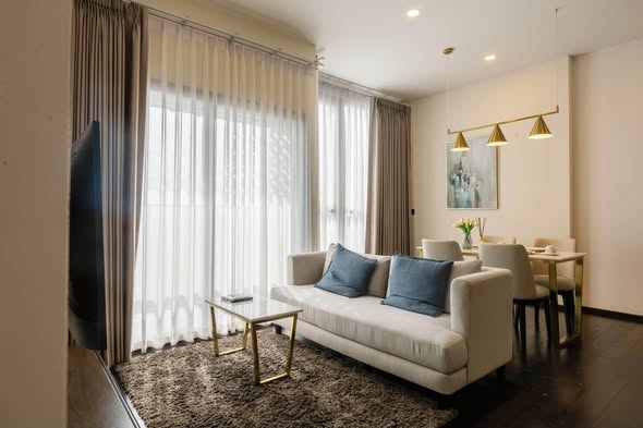 bedroom and living room of Park​ Origin​ Thonglor