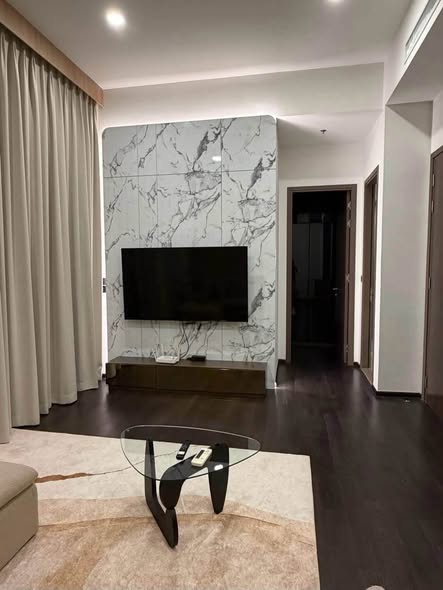 living room and kitchen of Park​ Origin​ Thonglor