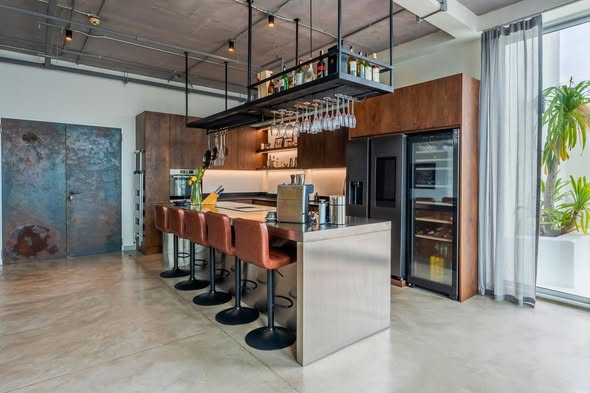 room interior and kitchen of Penthouse Condominium 3