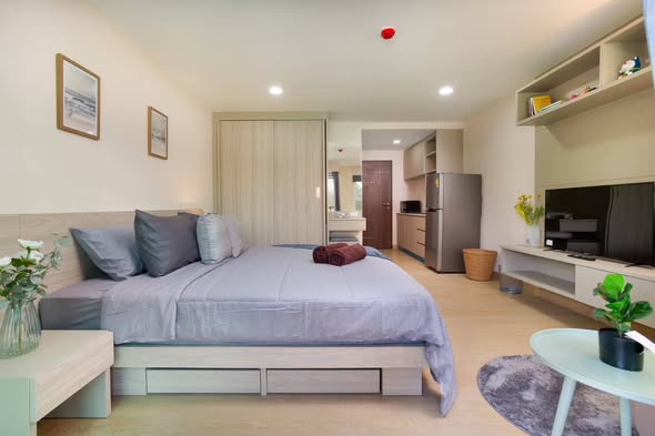 bedroom of Ping Plus Condominium คอนโด ช้างคลาน