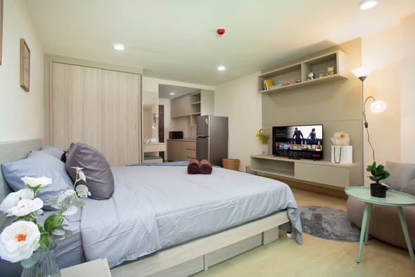 bedroom of Ping Plus Condominium คอนโด ช้างคลาน