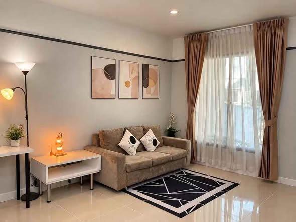 living room and bedroom of พลีโน่ สุขุมวิท-บางนา Pleno Sukhumvit-Bangna