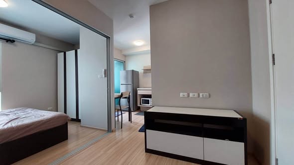 bedroom and room interior of Plum Condo Chaengwattana Phase 2