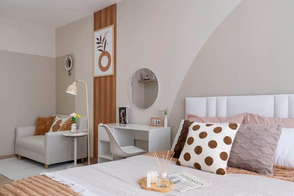 bedroom of Plum Condo Samakkhi